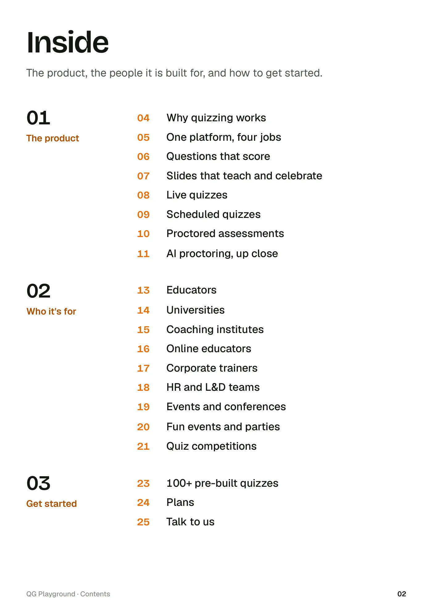 Page 2: Contents