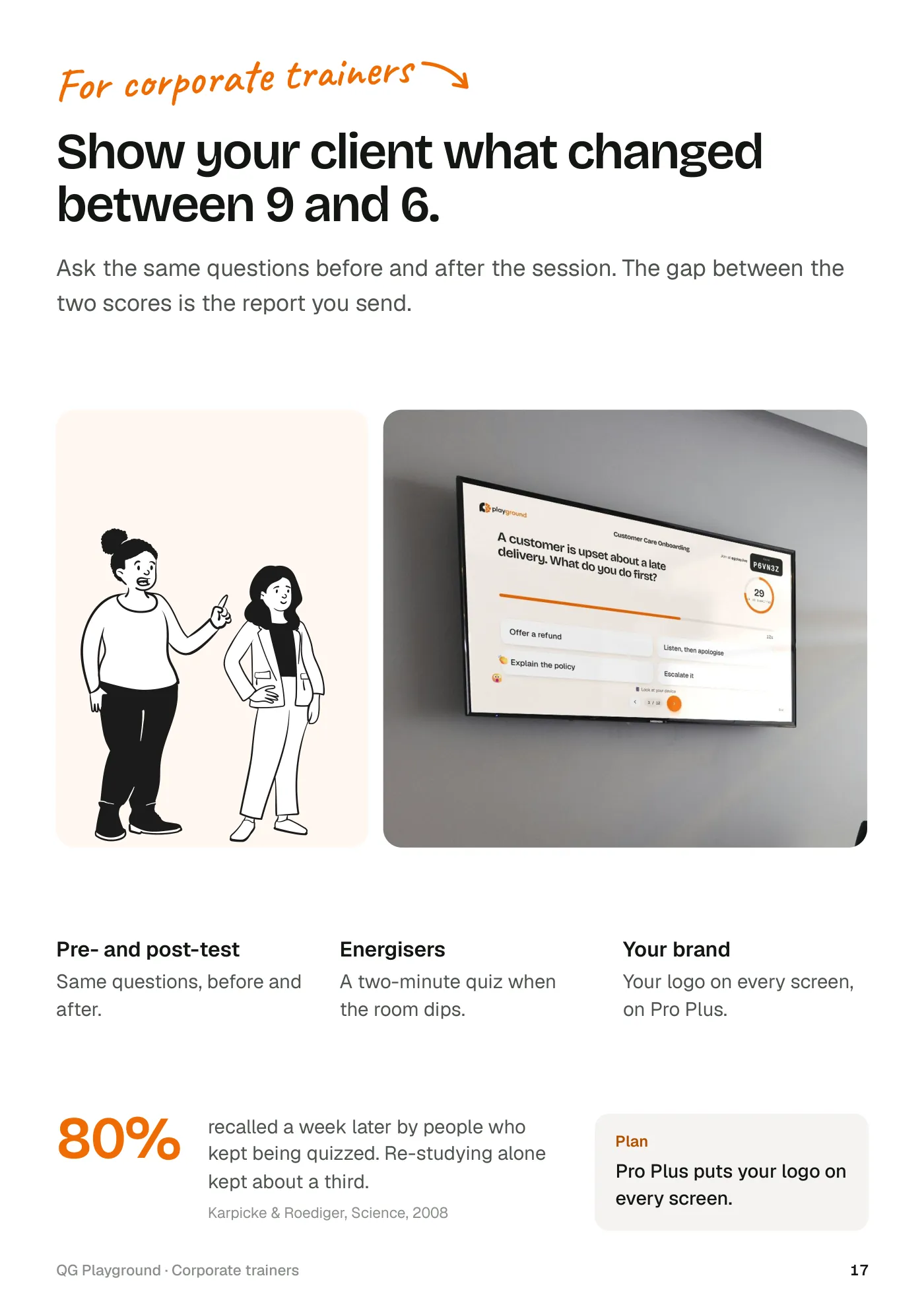 Page 17: For corporate trainers
